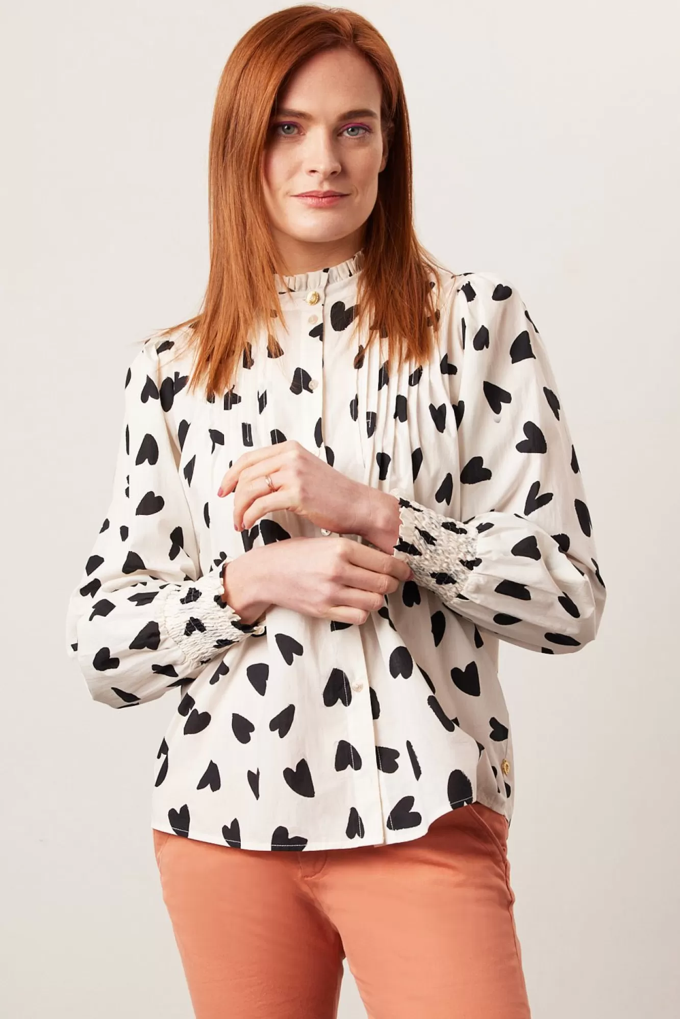 Fabienne Chapot Shirts & Blouses> Lucky Pop Heart Print Blouse