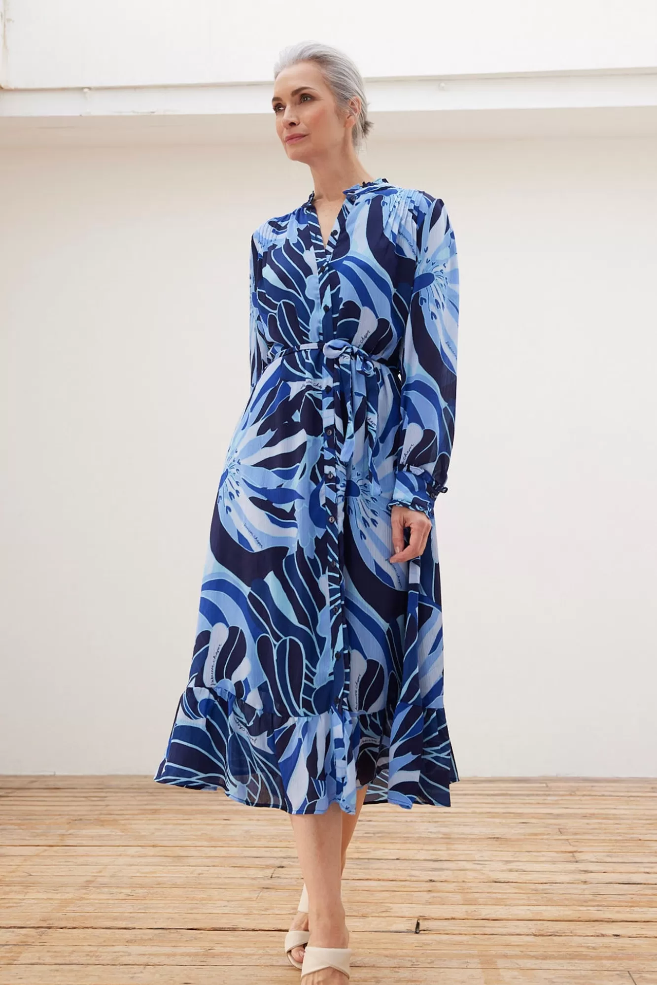 Fabienne Chapot Dresses & Jumpsuits> Marina Riviera Blue Floral Midi Dress