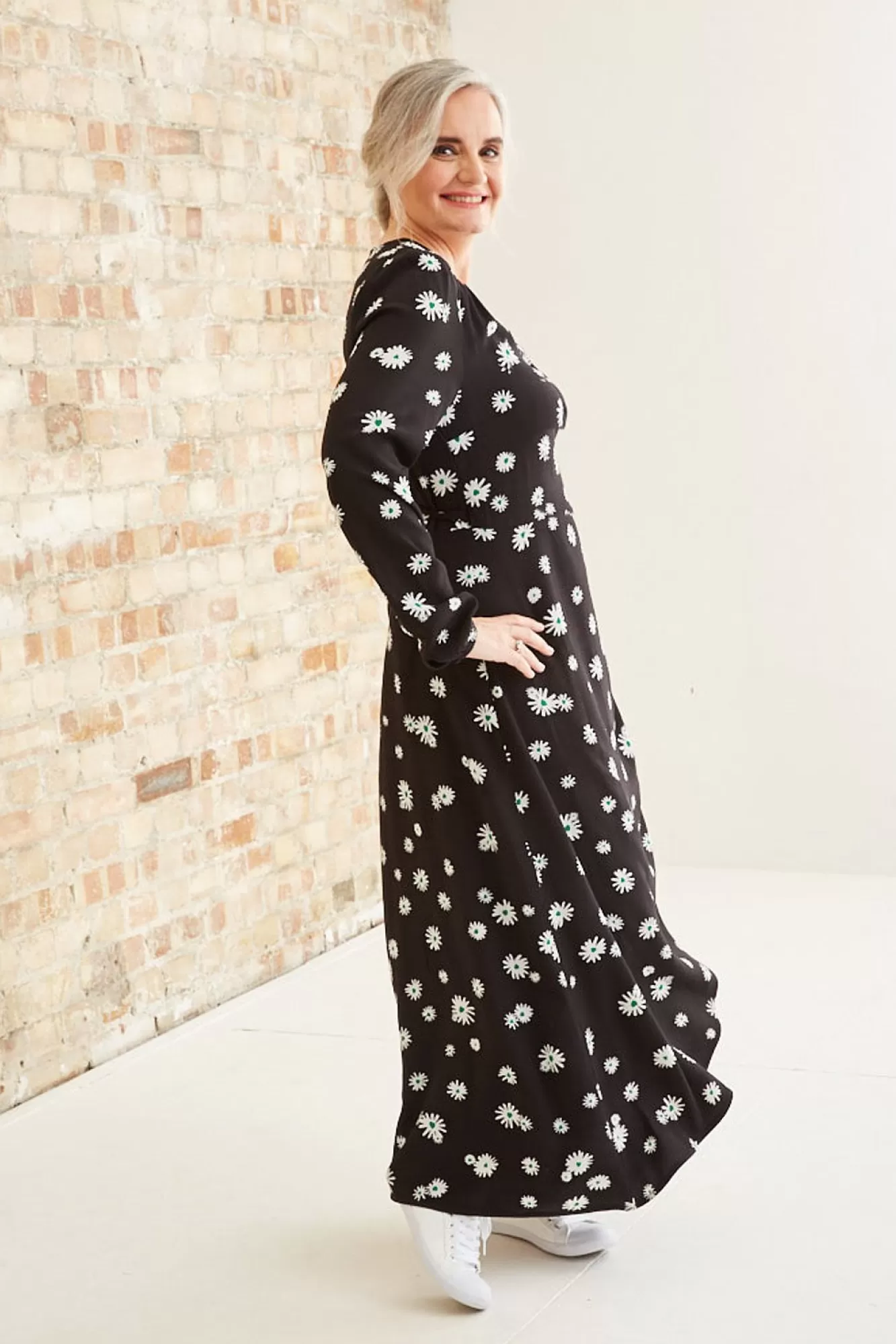 Fabienne Chapot Dresses & Jumpsuits> Miss Daisy Natasja Black Floral Midi Dress