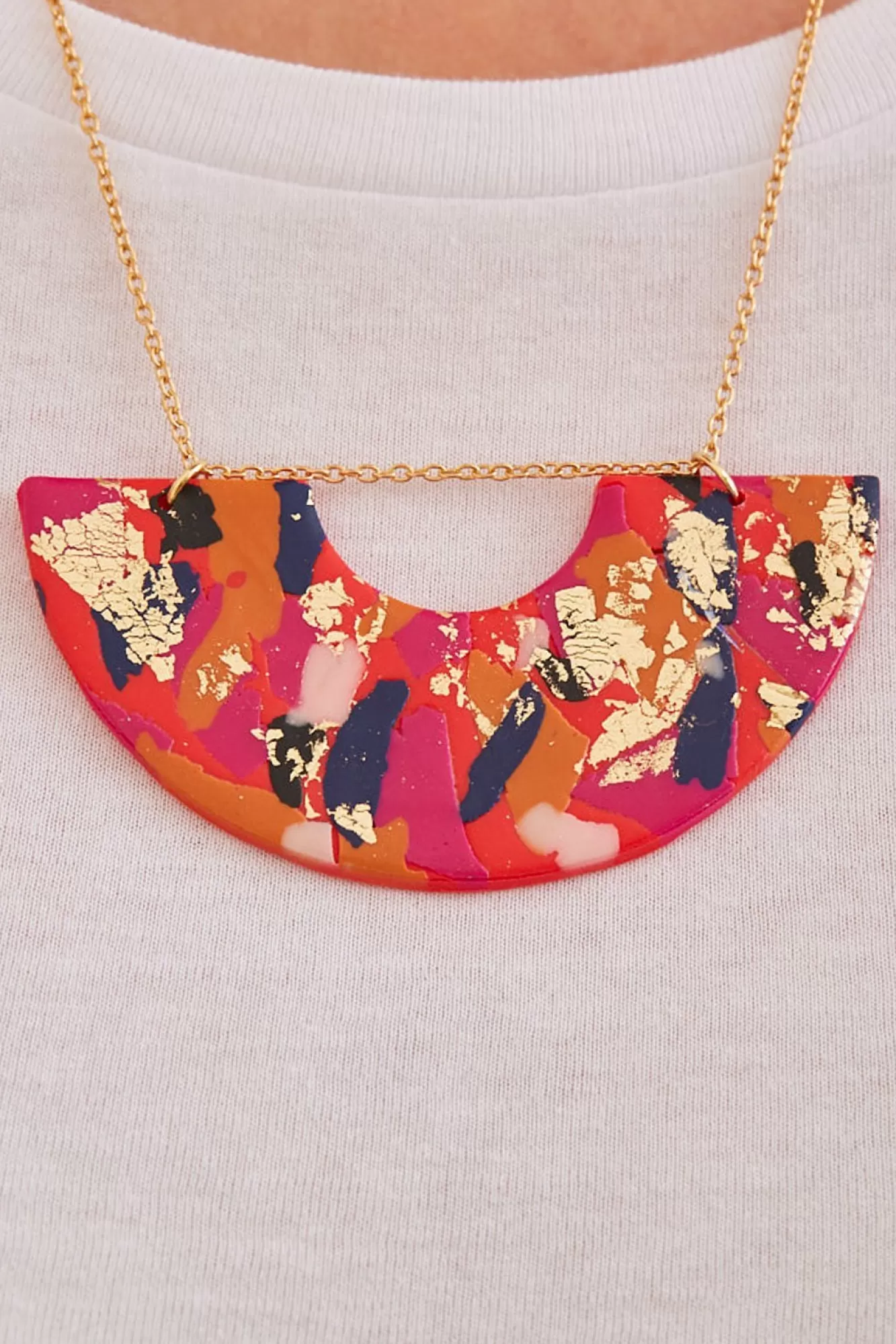 No Shrinking Violet Necklaces>Fire & Flood Statement Necklace