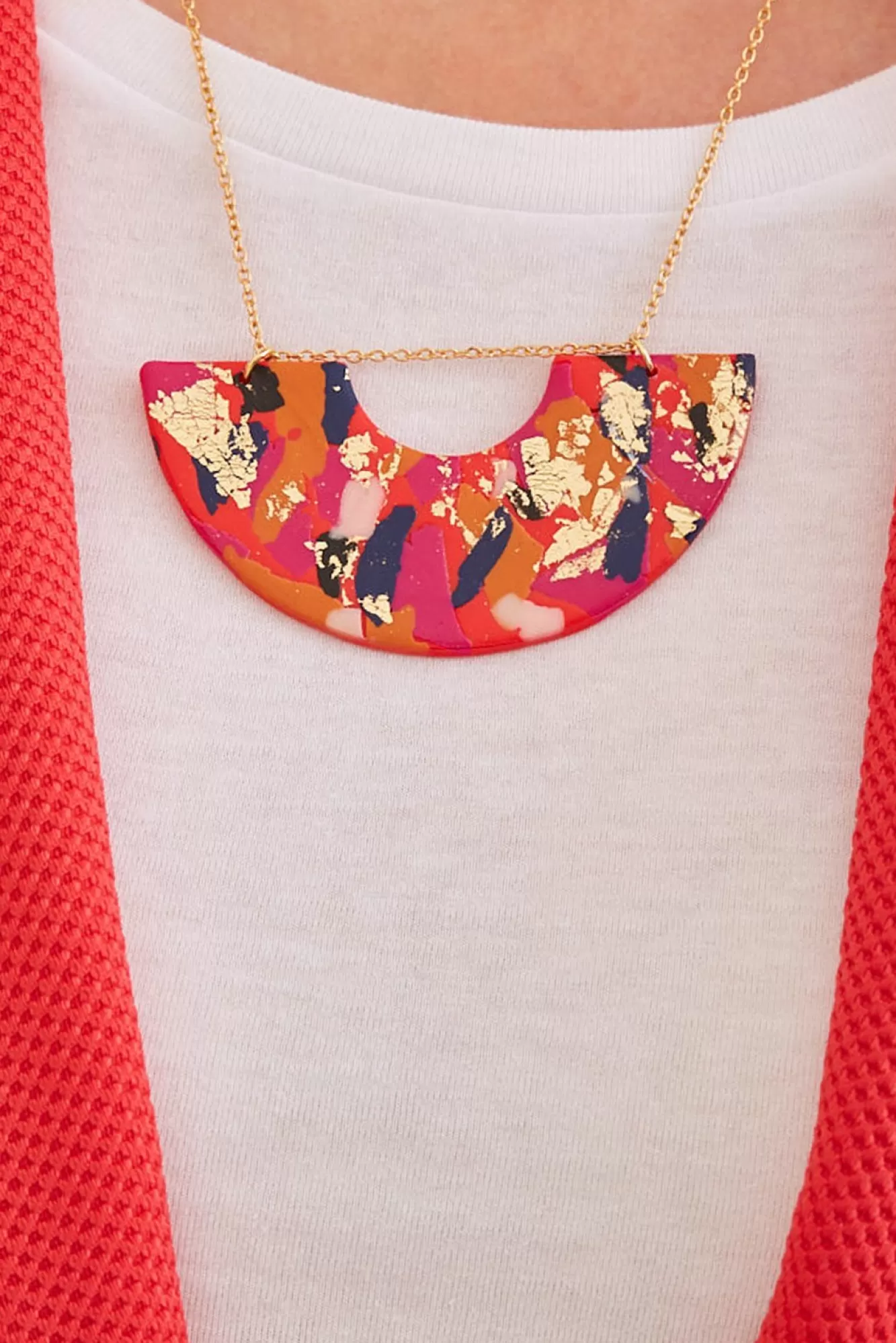 No Shrinking Violet Necklaces>Fire & Flood Statement Necklace