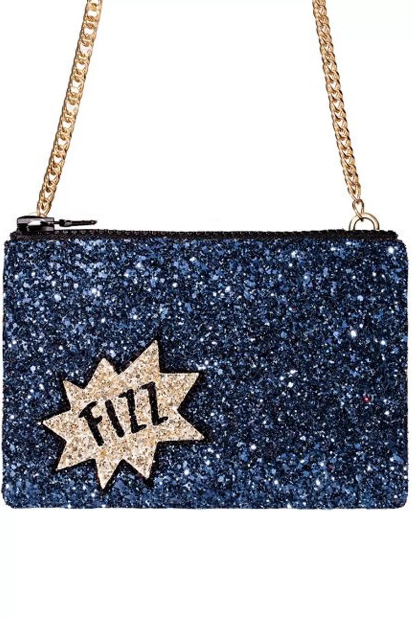 I KNOW THE QUEEN Clutch Bags>Fizz Glitter Cross-Body Bag