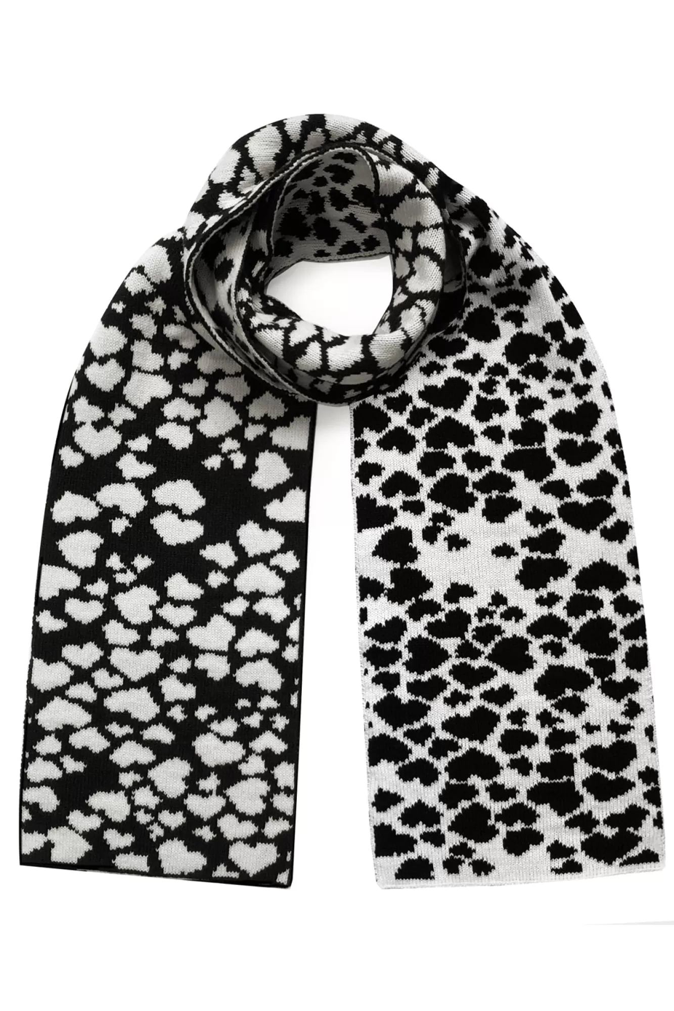 Ingmarson Scarves & Shawls>Hearts Wool & Cashmere Black Scarf