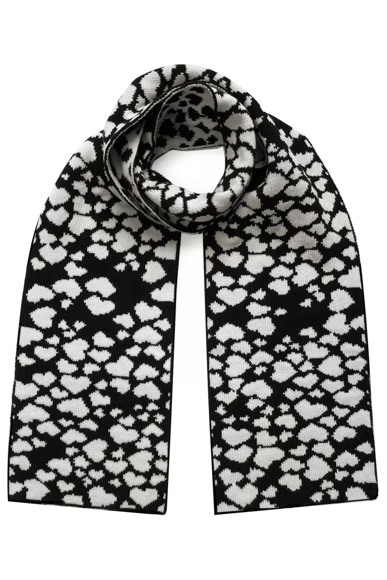 Ingmarson Scarves & Shawls>Hearts Wool & Cashmere Black Scarf