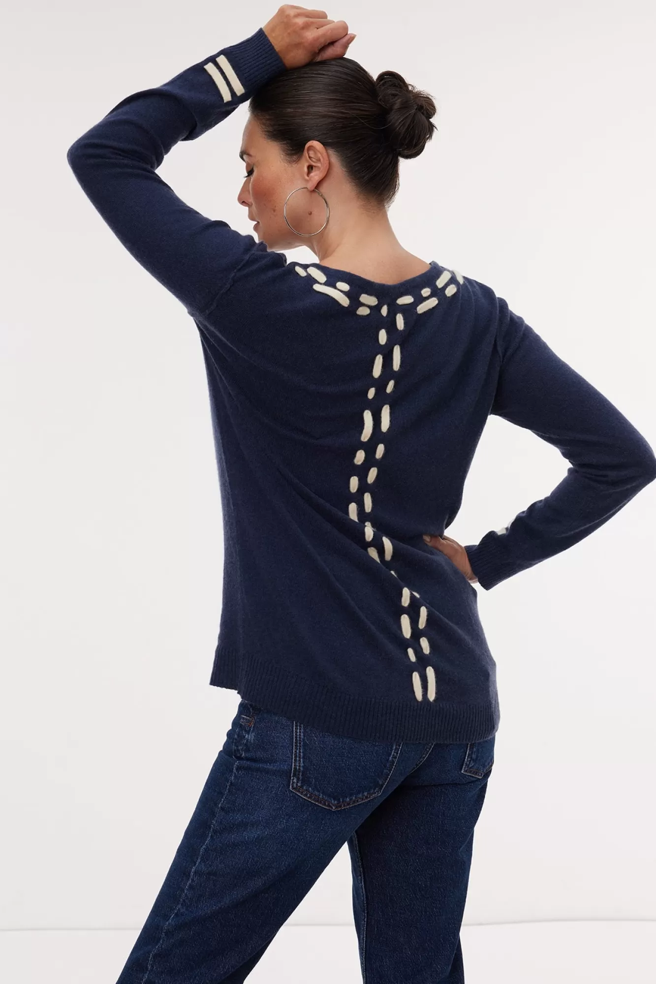 Jacynth London Knitwear & Sweatshirts> Regina Navy Jumper