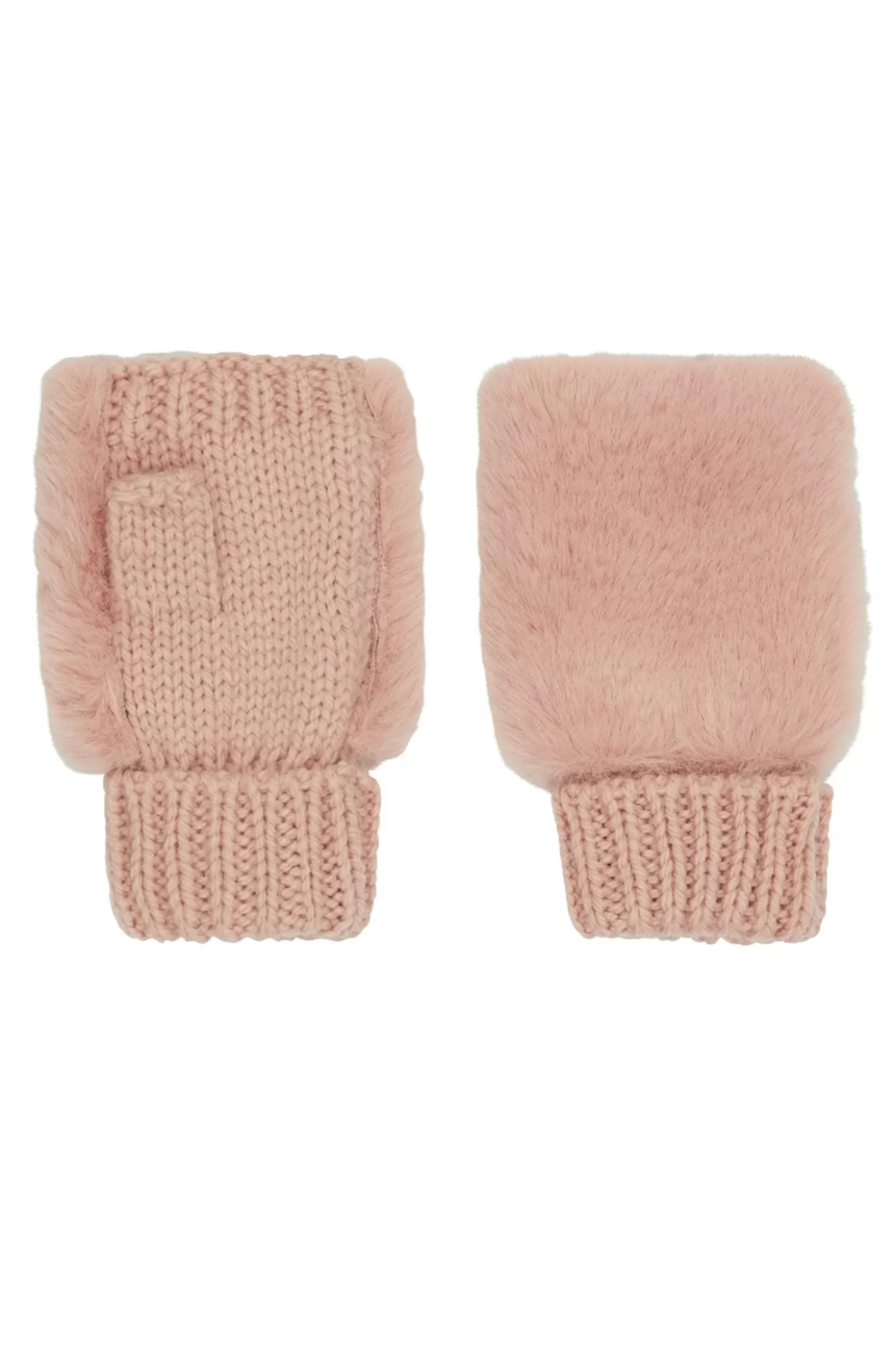 Jakke Gloves & Mittens> Sofia Faux Fur Fingerless Gloves (Available In Pink, Olive & Lavender)