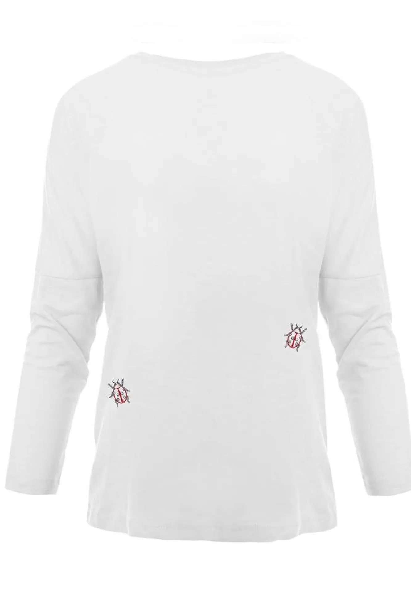 Ingmarson Tops & T-Shirts>Ladybird Embroidered Dropped Shoulder T-Shirt