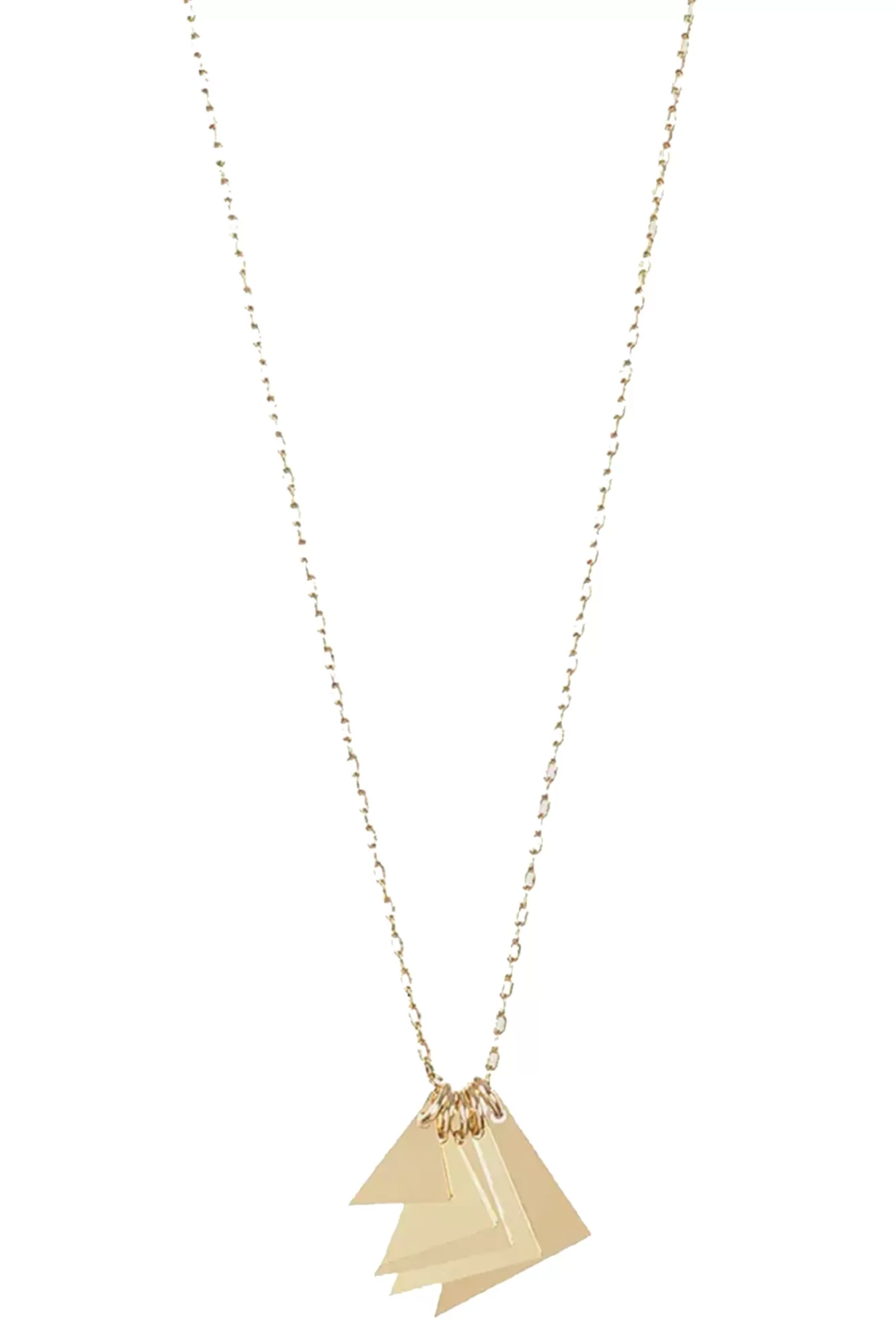 Titlee Necklaces>Ludlow Gold Plated Triangles Necklace