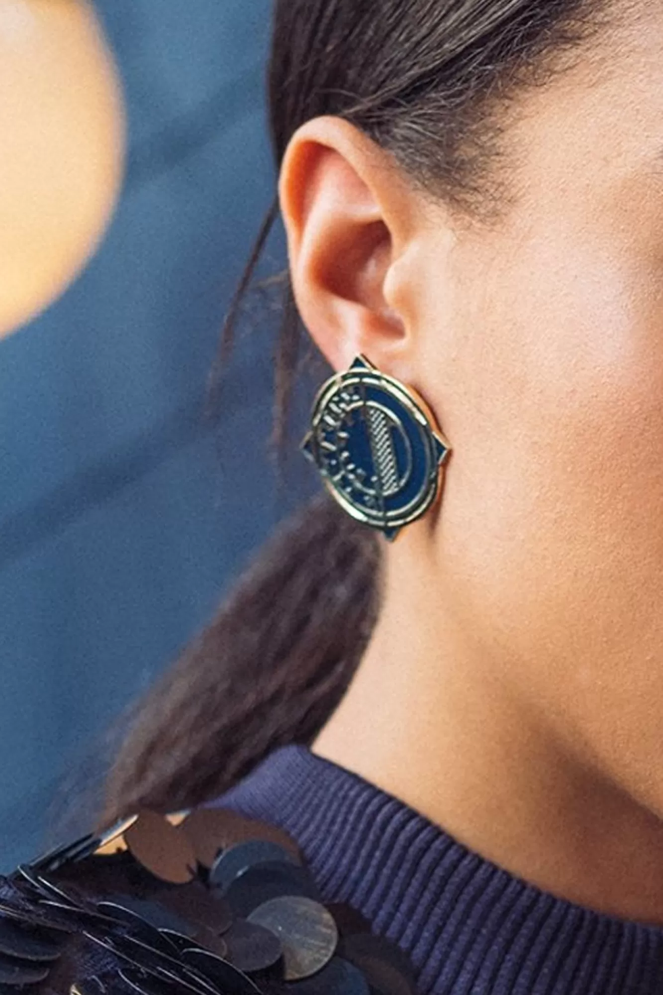 Milk Tooth Statement Styles>Map Earrings