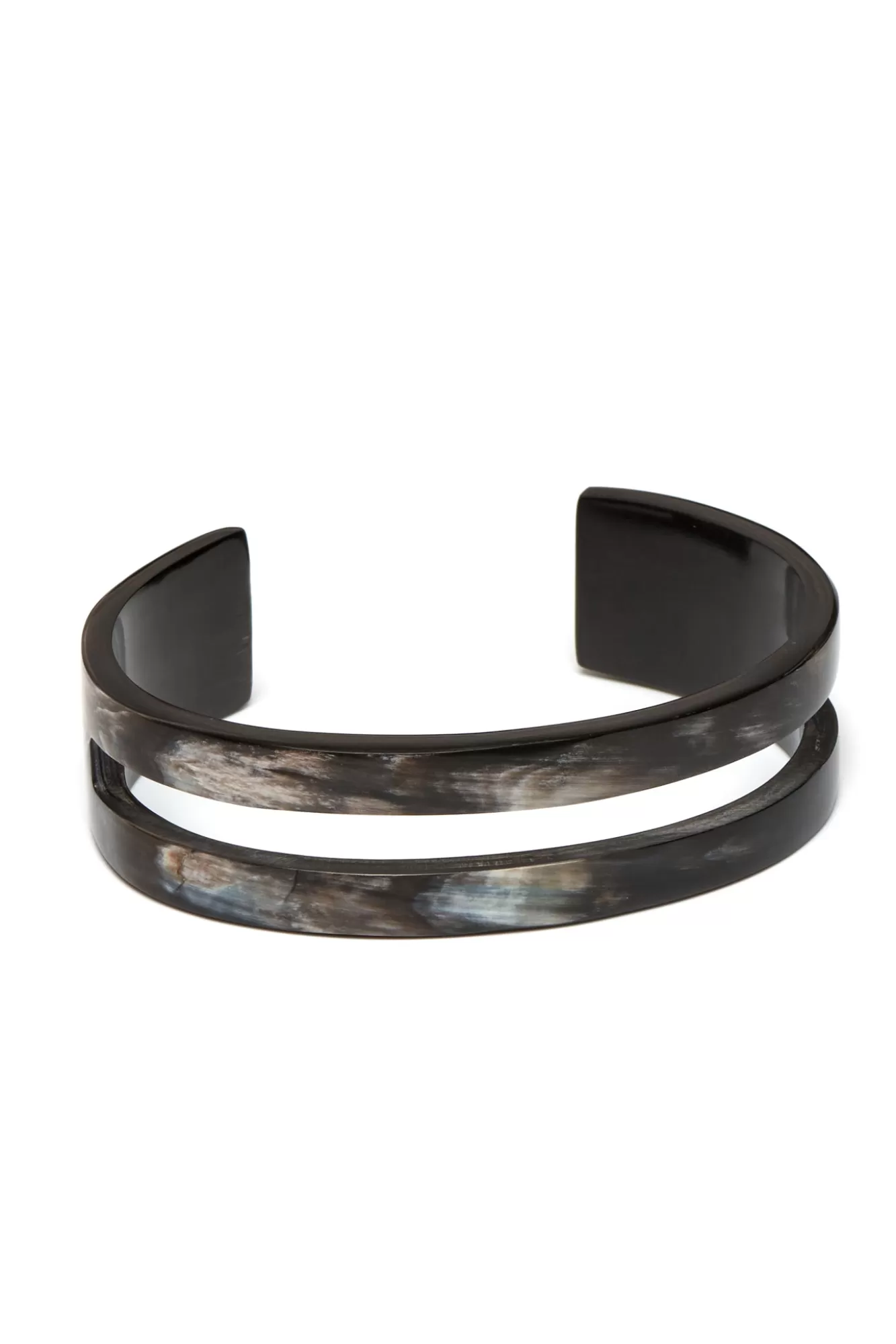 Branch Jewellery Bracelets & Cuffs>Natural Black Horn Cut Out Cuff Bracelet