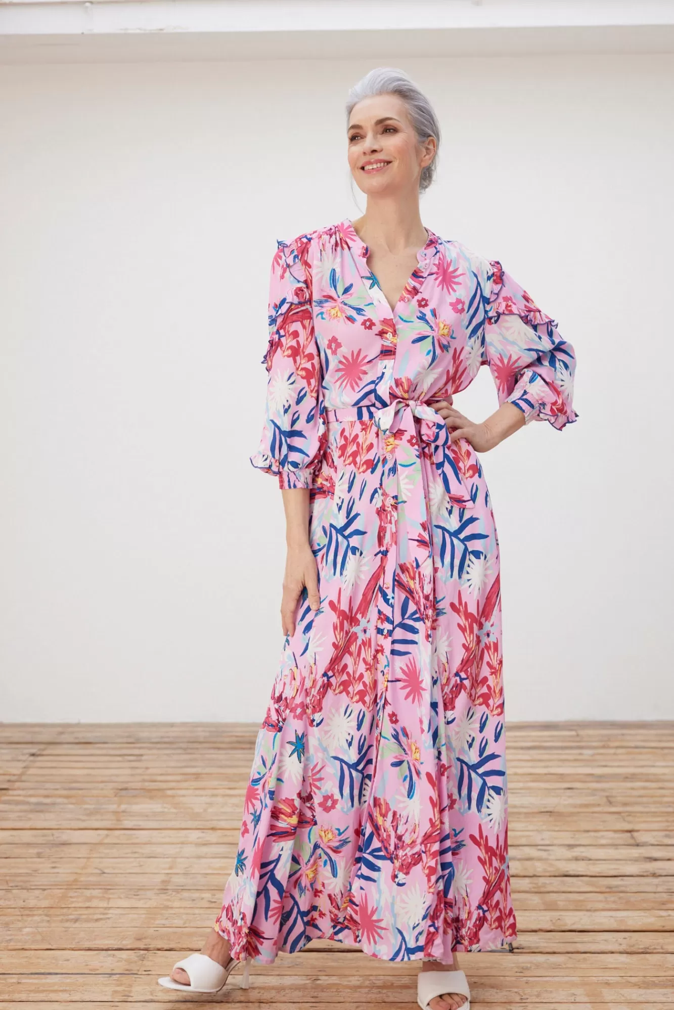 POM Amsterdam Dresses & Jumpsuits> Botanical Pink Maxi Dress