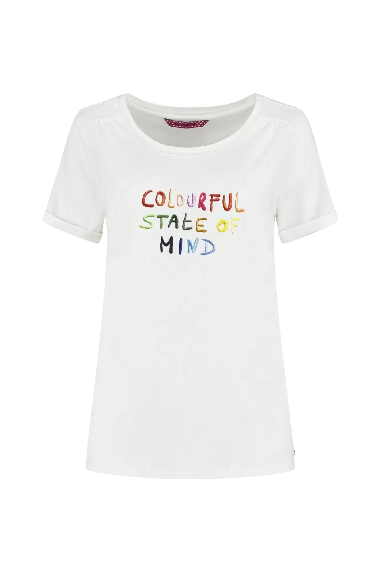 POM Amsterdam Tops & T-Shirts> Colourful State Of Mind Embroidered T-Shirt