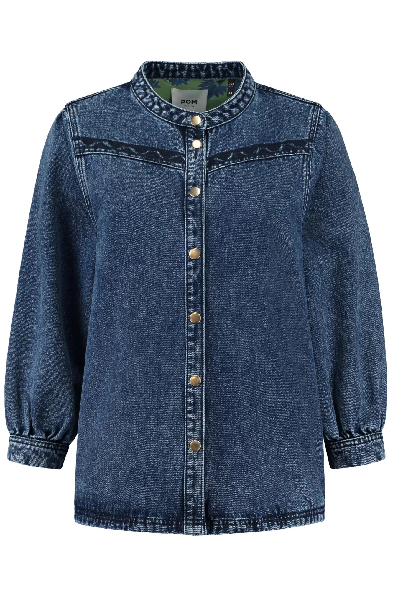 POM Amsterdam Denim> Denim Indigo Jacket