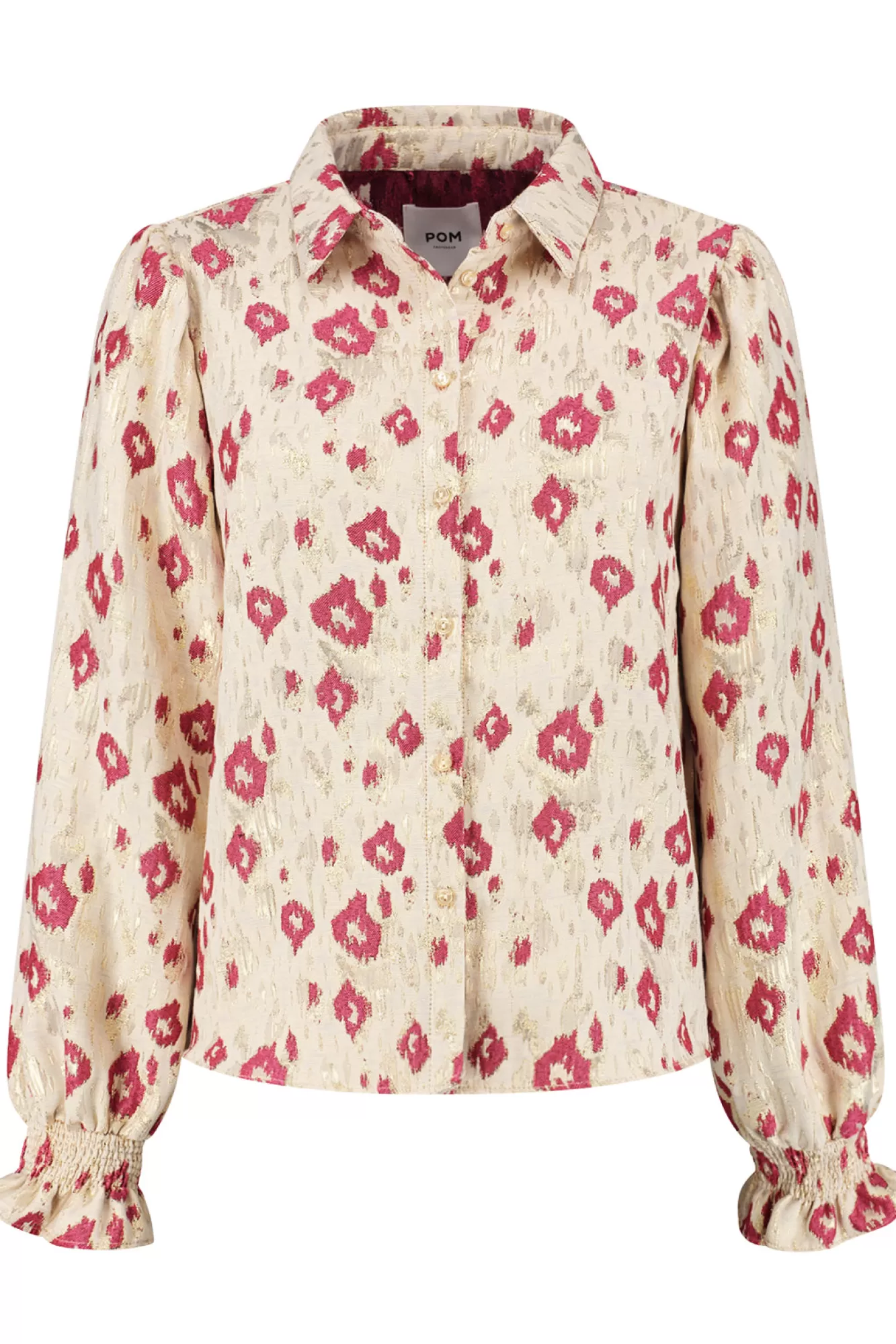 POM Amsterdam Shirts & Blouses> Leopard Print Shimmer Blouse