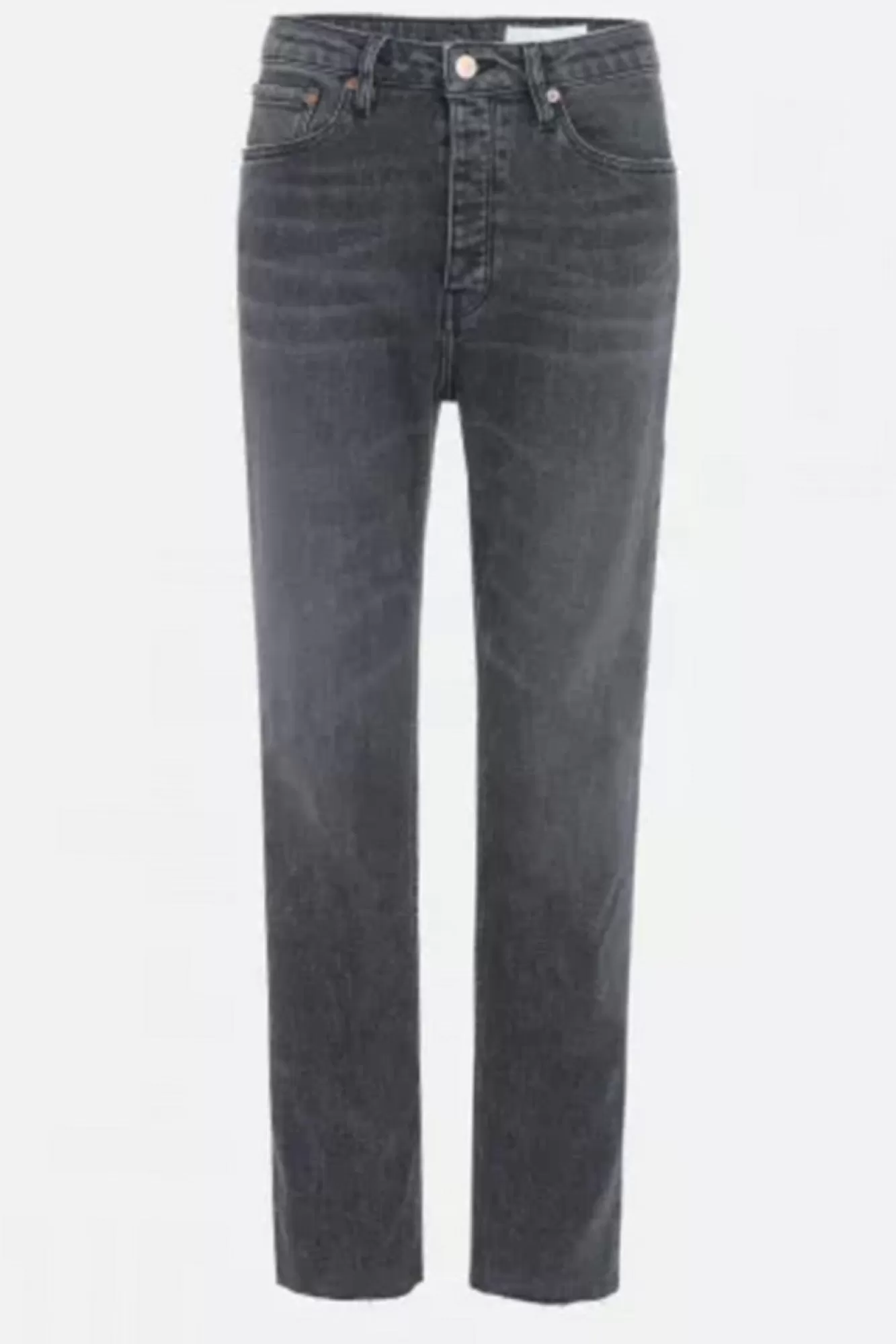 Reiko Denim> Milo Black Wash High Waisted Straight Jeans