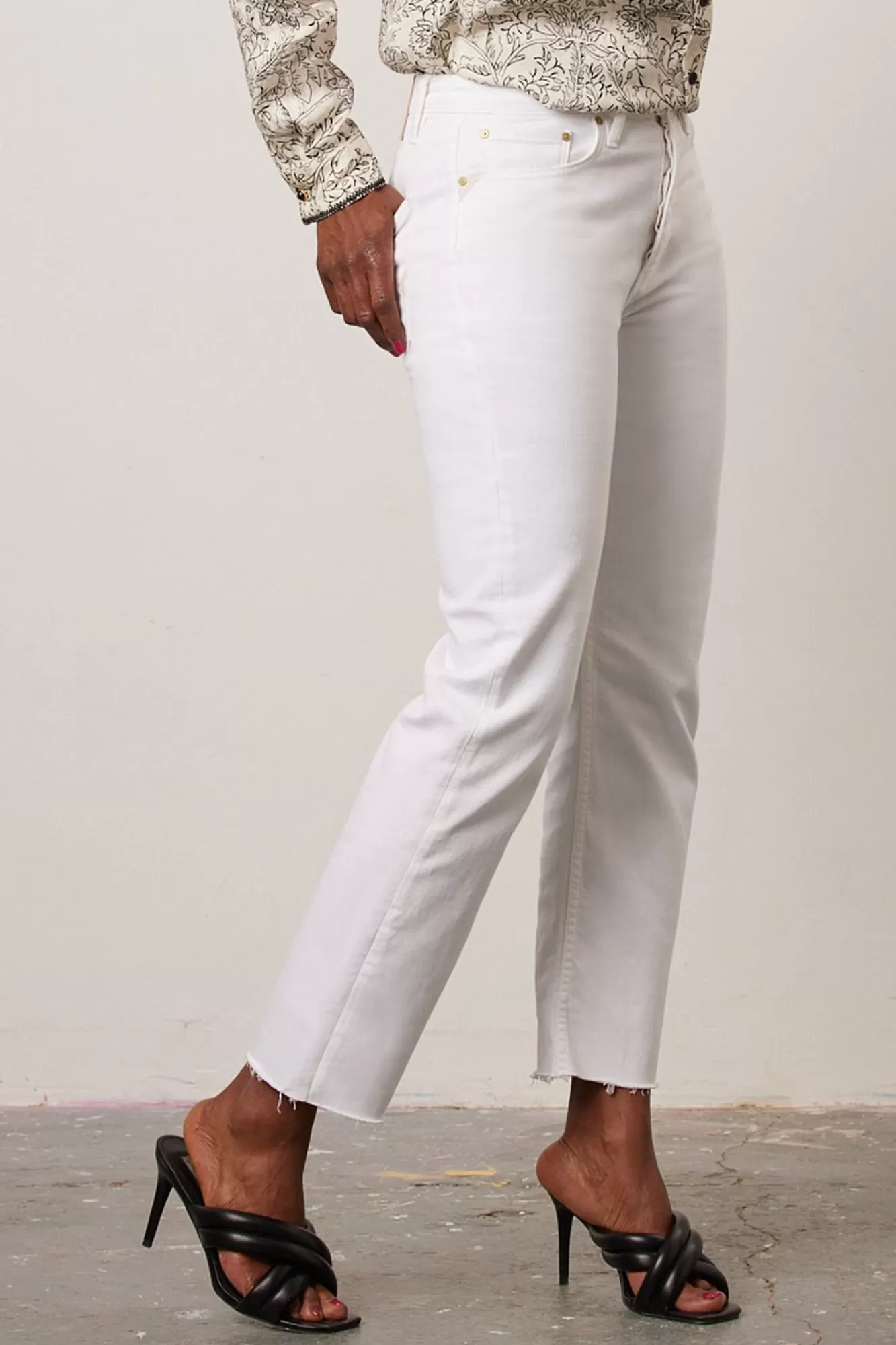 Reiko Skirts & Trousers> Milo White High Waisted Jeans