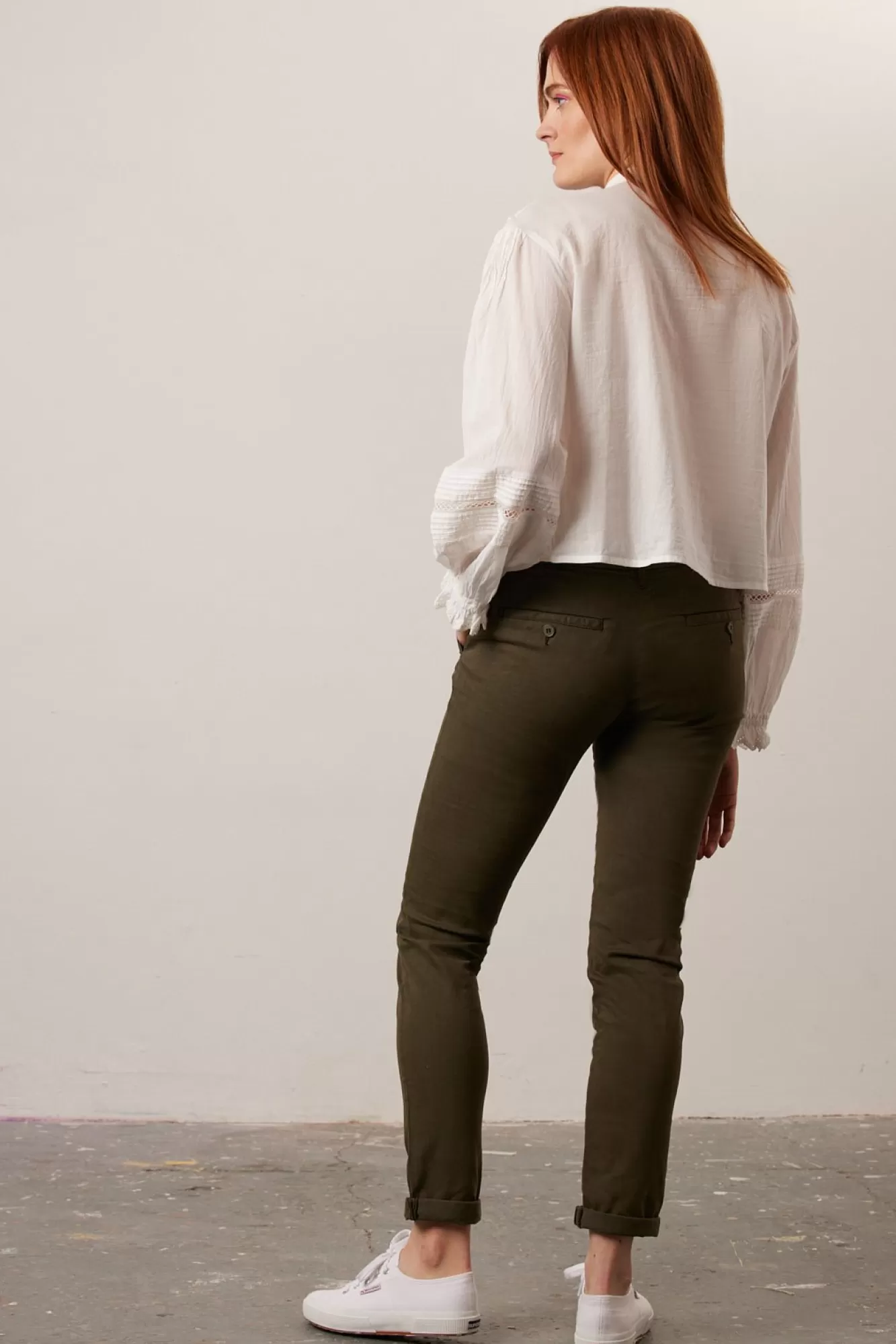 Reiko Skirts & Trousers> Sandy Army Khaki Chinos