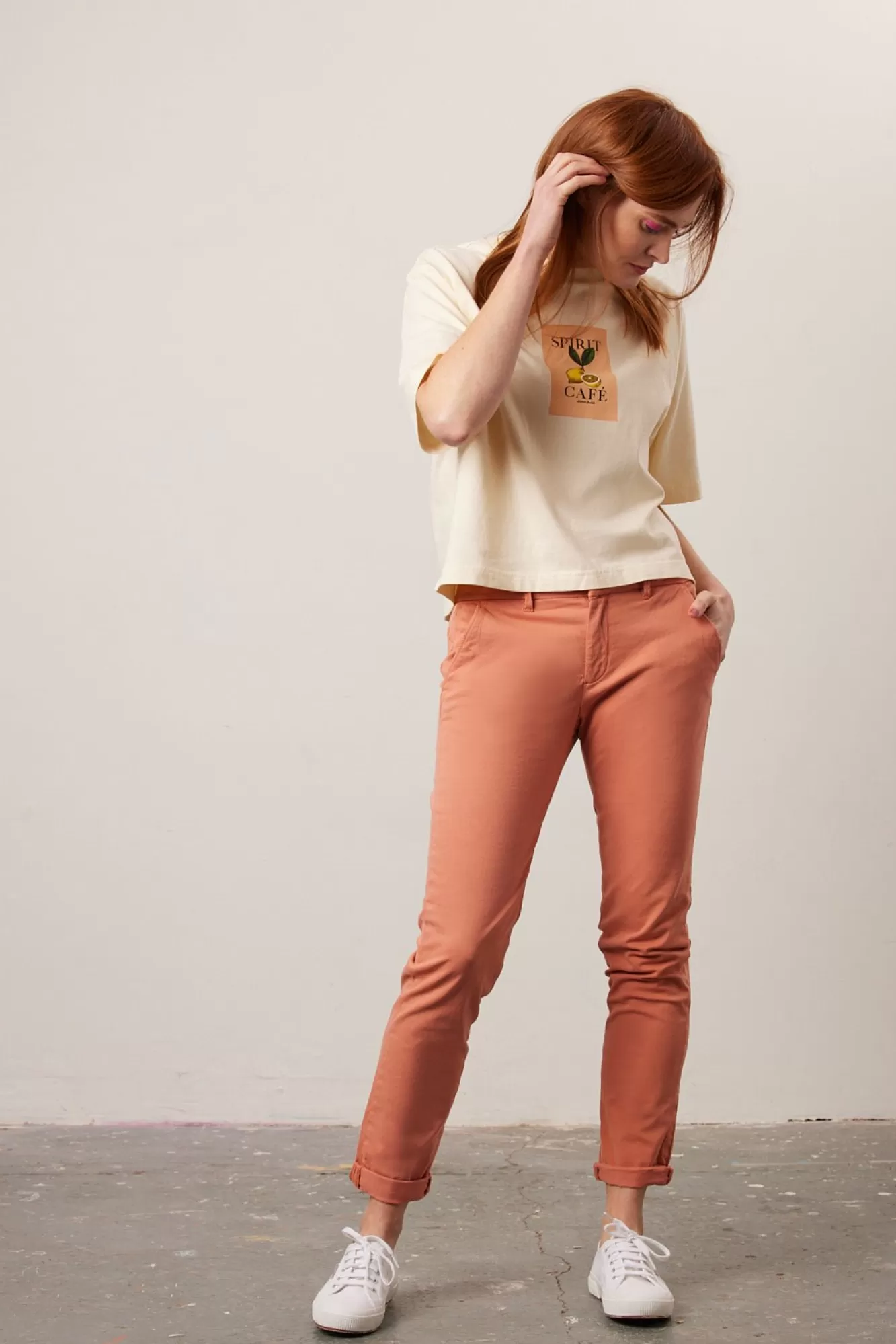 Reiko Skirts & Trousers> Sandy Coral Haze Chinos