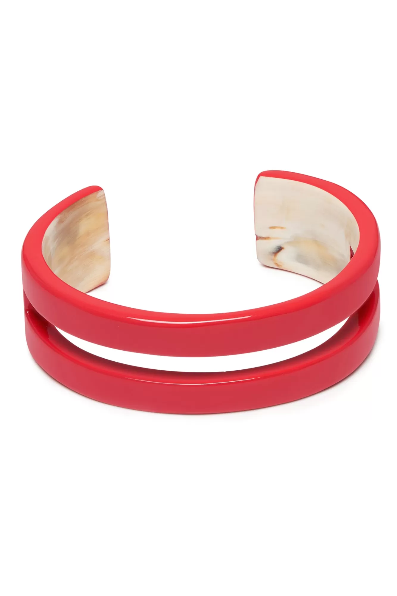 Branch Jewellery Bracelets & Cuffs>Rose Red Horn Cut Out Cuff Bracelet