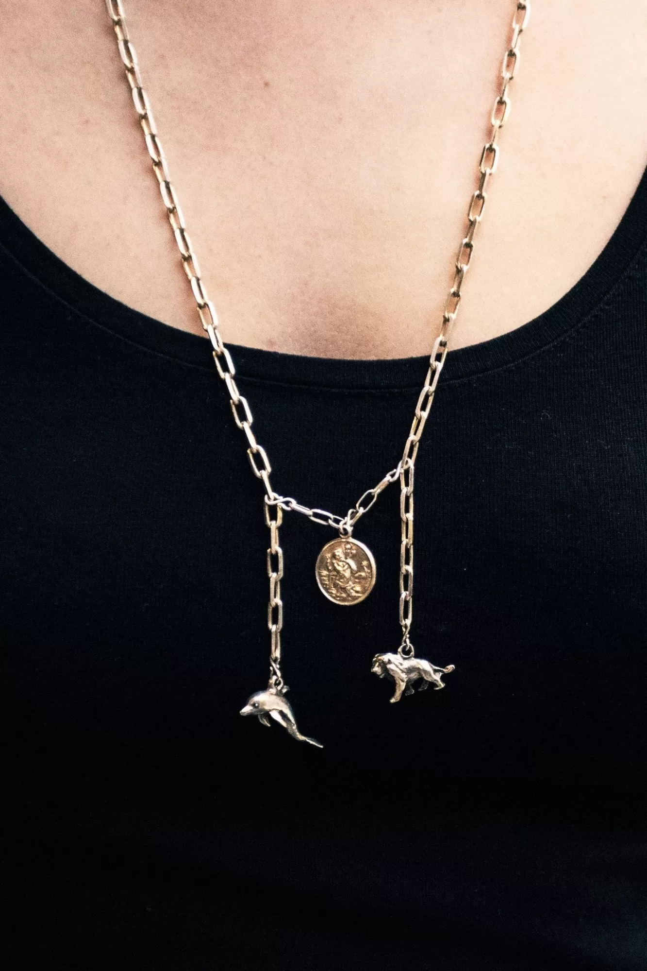 Hooked One-Of-A-Kind>Safe Travels On Land And Sea Sterling Silver One-Of-A-Kind Necklace