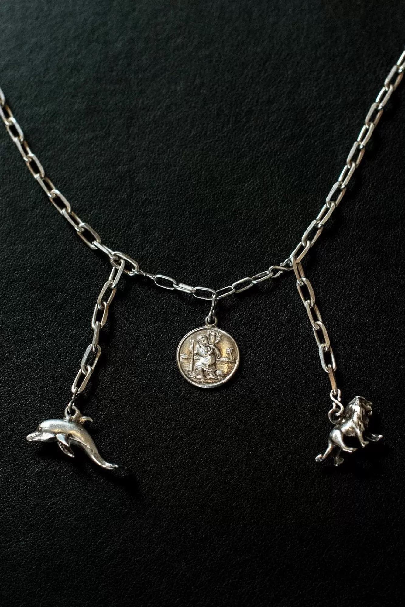 Hooked One-Of-A-Kind>Safe Travels On Land And Sea Sterling Silver One-Of-A-Kind Necklace
