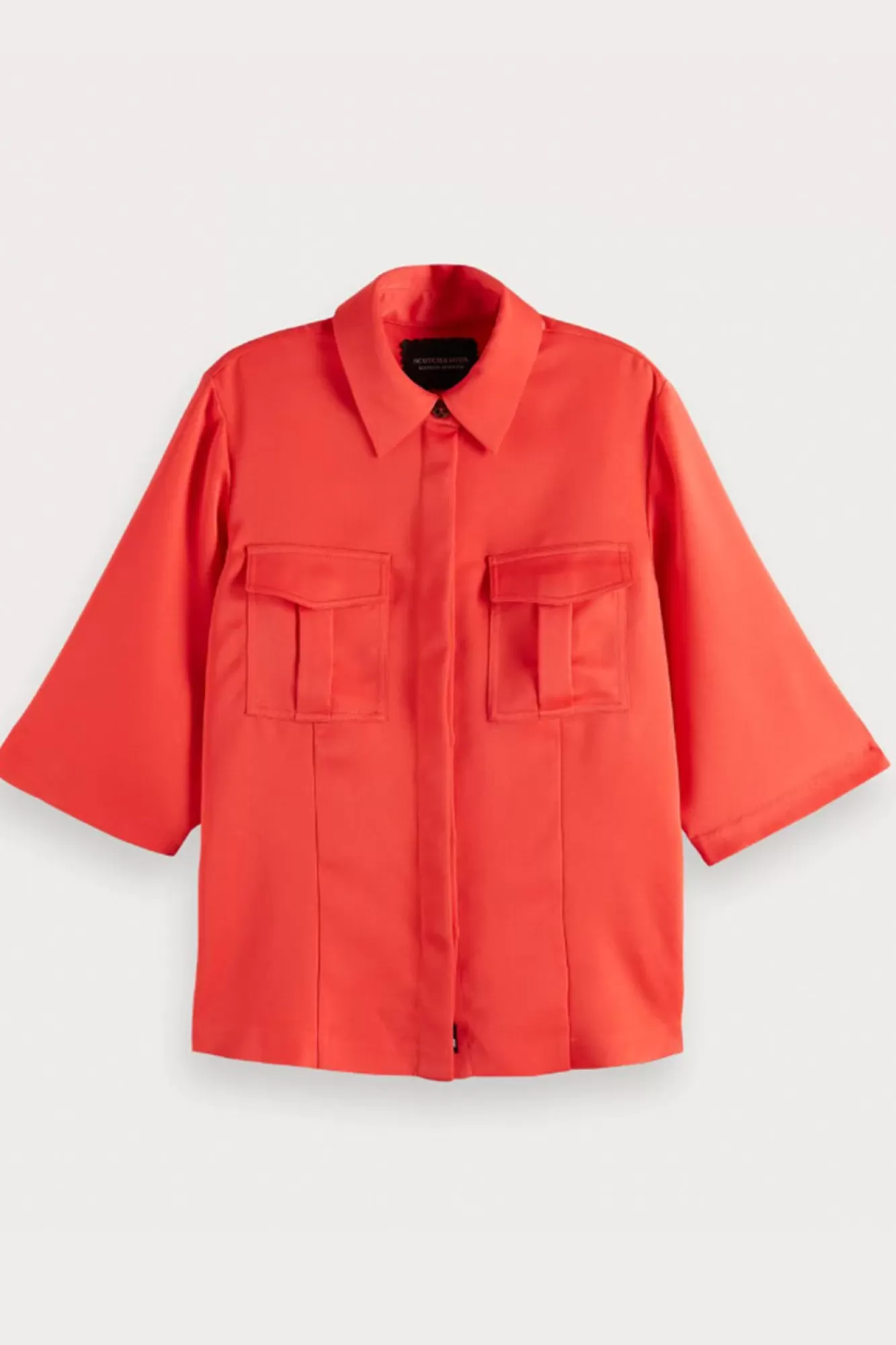 Scotch & Soda Shirts & Blouses> Chic Utility Raspberry Shirt