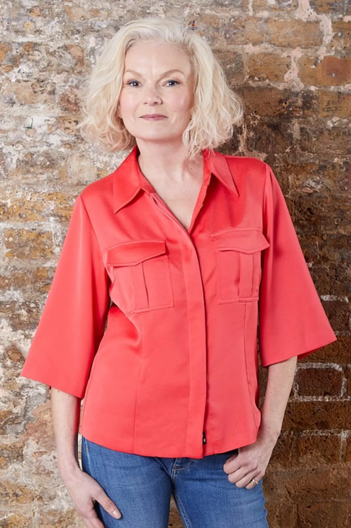 Scotch & Soda Shirts & Blouses> Chic Utility Raspberry Shirt