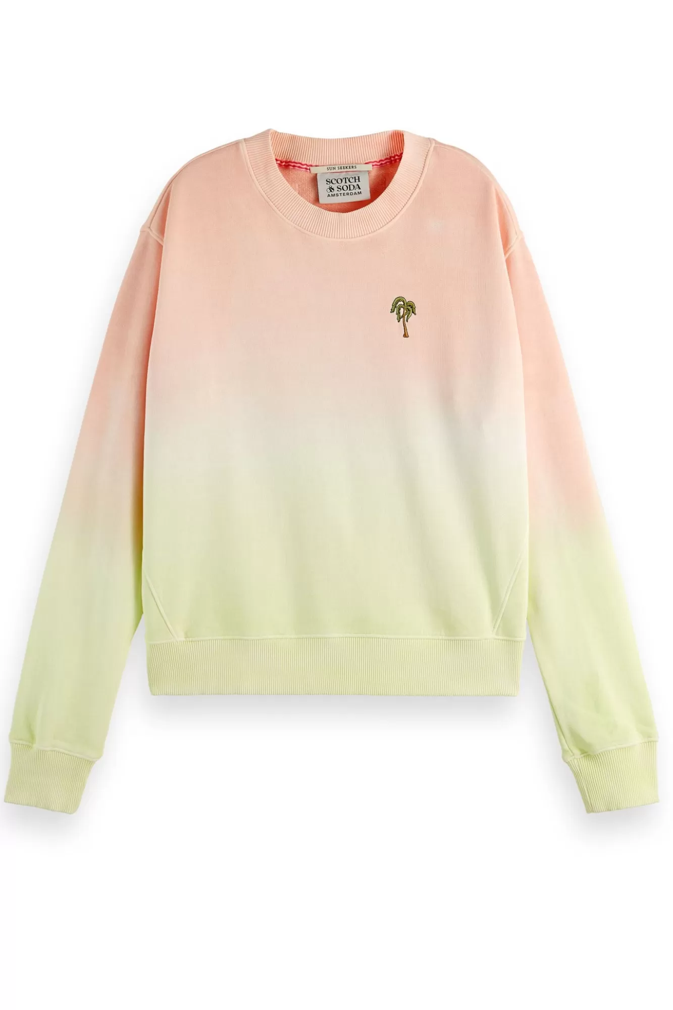 Scotch & Soda Knitwear & Sweatshirts> Dip Dyed Organic Cotton Melon Sweater