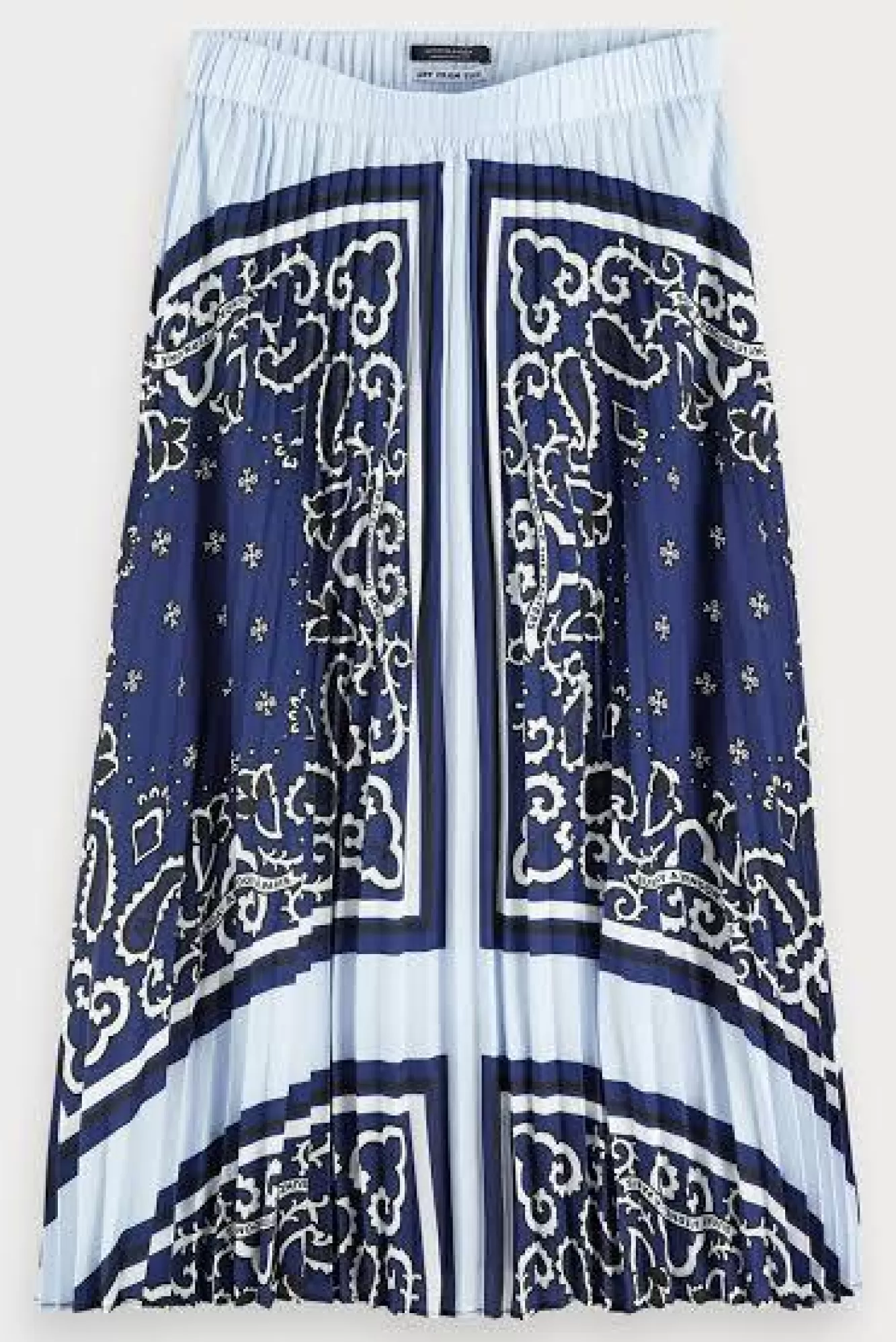 Scotch & Soda Skirts & Trousers> Pleated Plisse Blue Midi Skirt