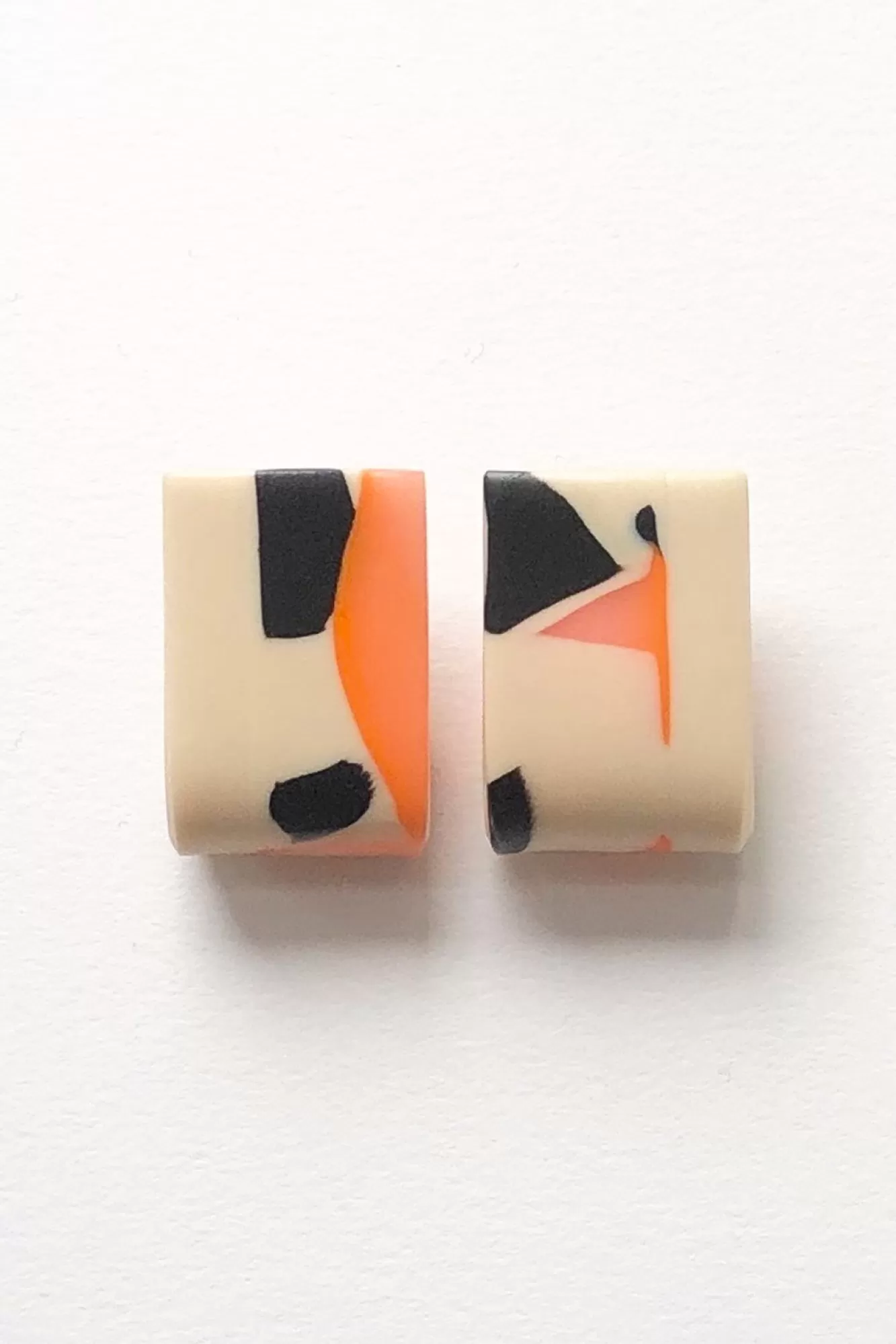 Hattie Buzzard Statement Styles>Sienna Orange & Leo Stud Earrings