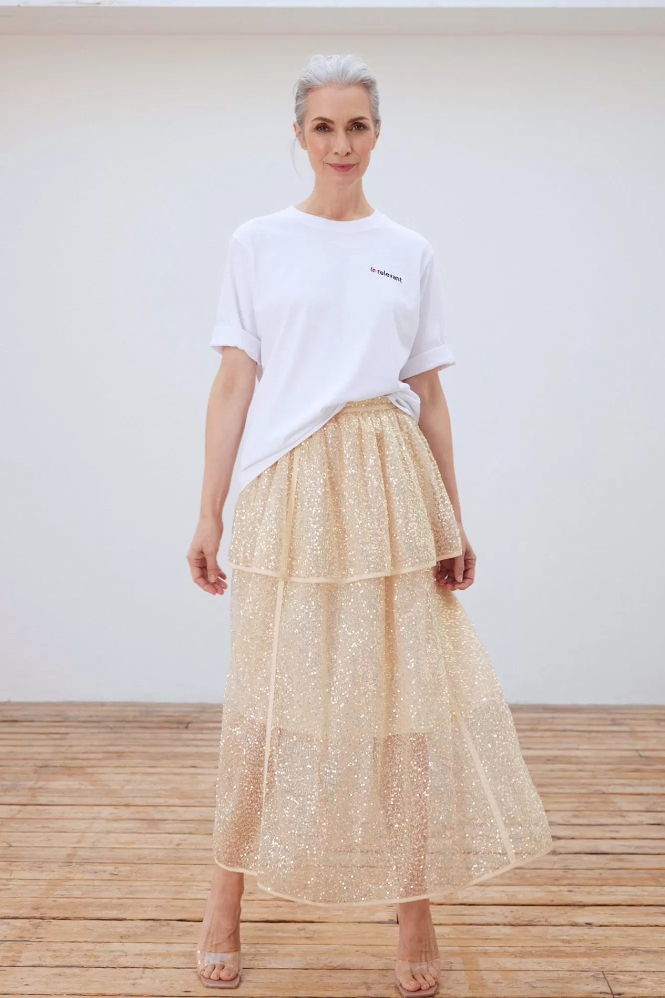 Stella Nova Skirts & Trousers> Becca Seashell Shimmer Sequin Skirt