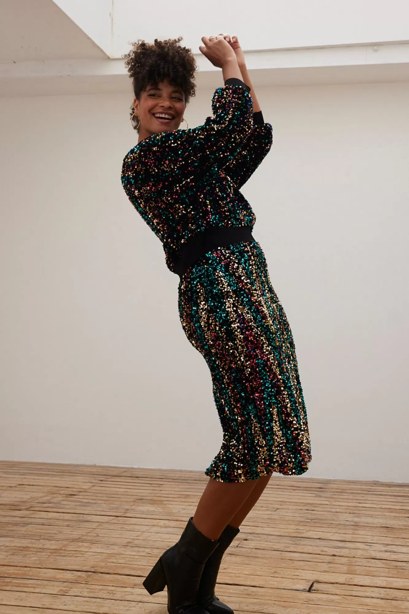 Stella Nova Skirts & Trousers> Camma Sequin Midi Skirt