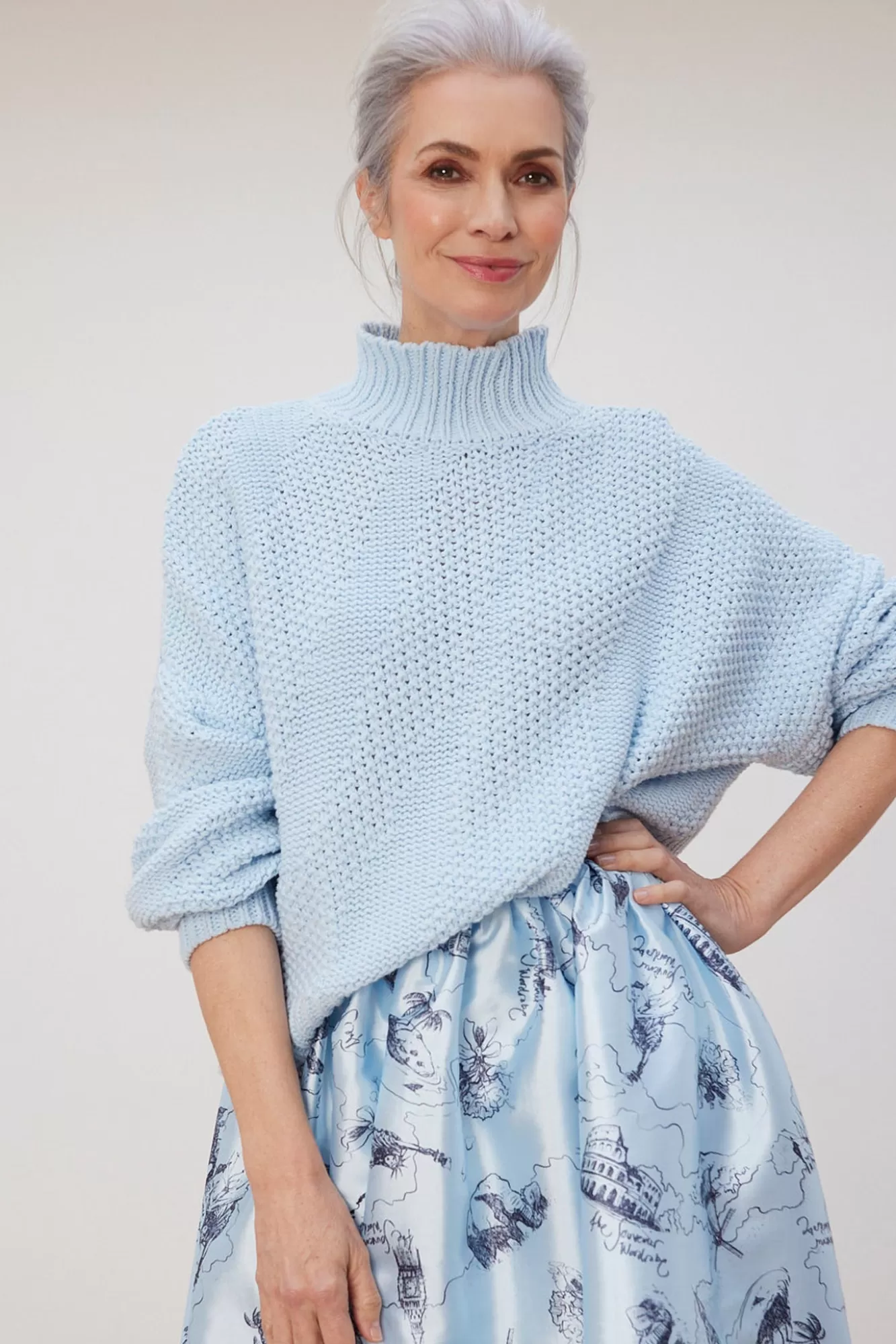 Stella Nova Knitwear & Sweatshirts> Fenja Sky Blue Jumper