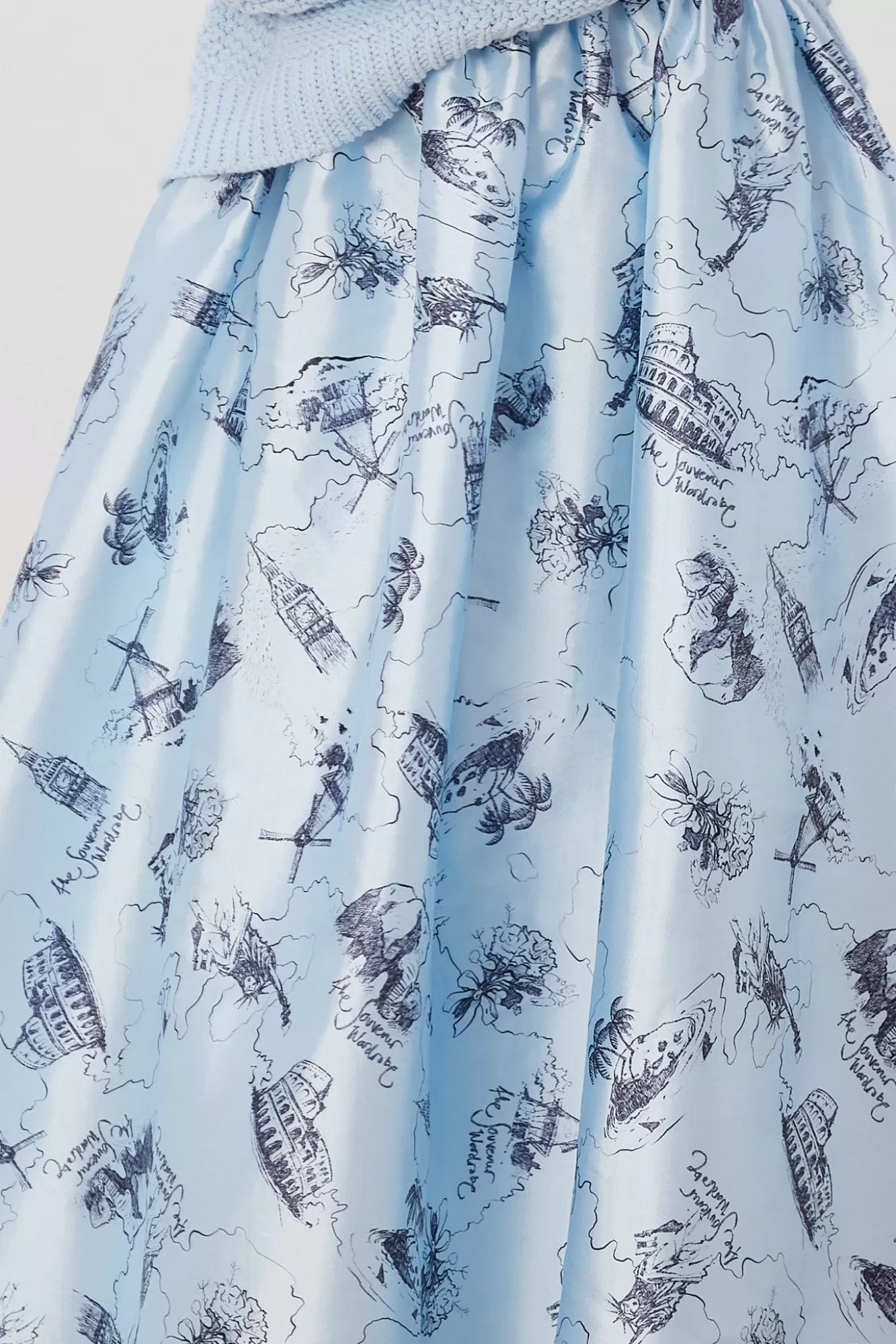 Stella Nova Skirts & Trousers> Juna Printed Blue Midi Skirt