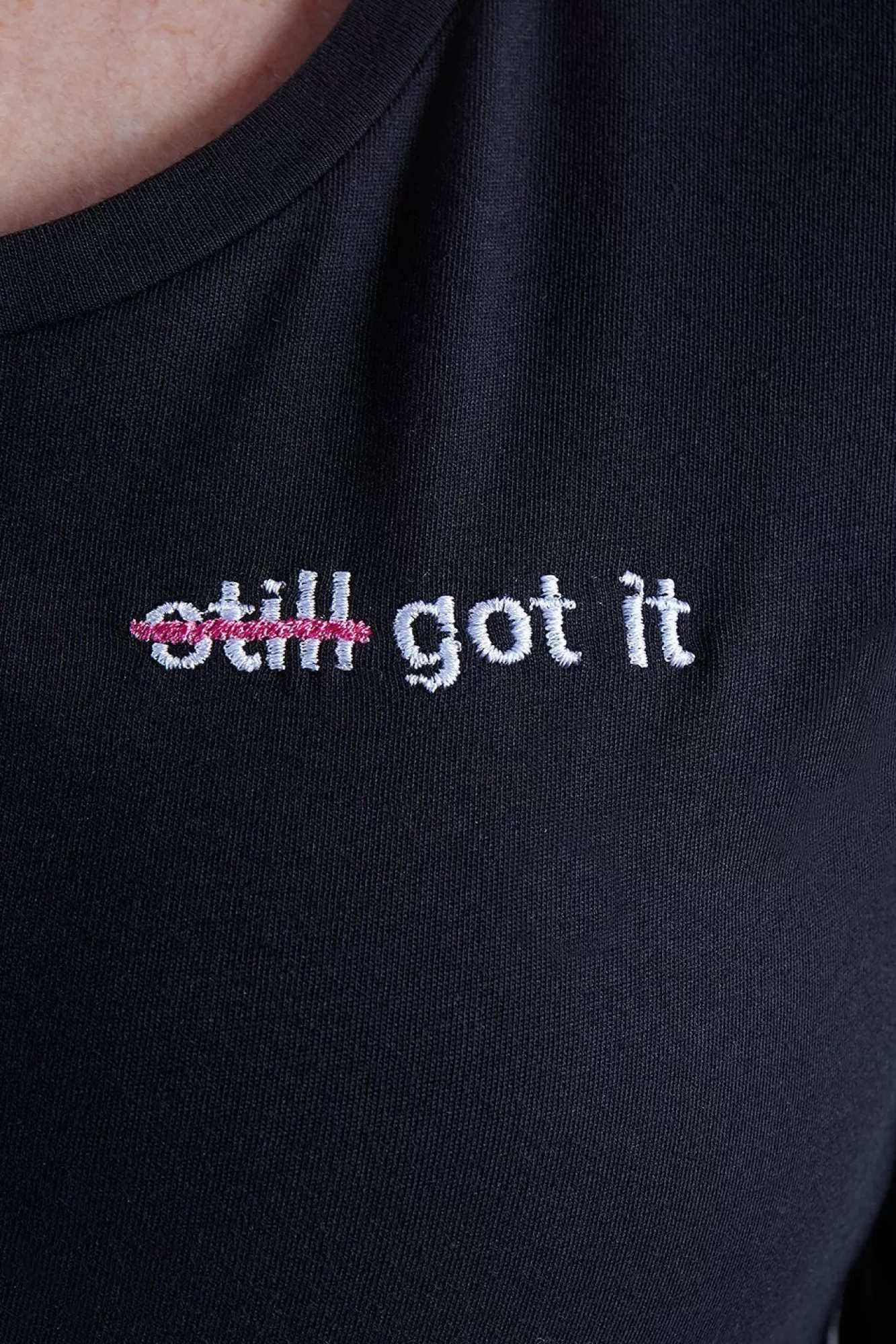 * Tops & T-Shirts>Strike Out Ageism Charity Black Long-Sleeved T-Shirt (3 Slogan Options)