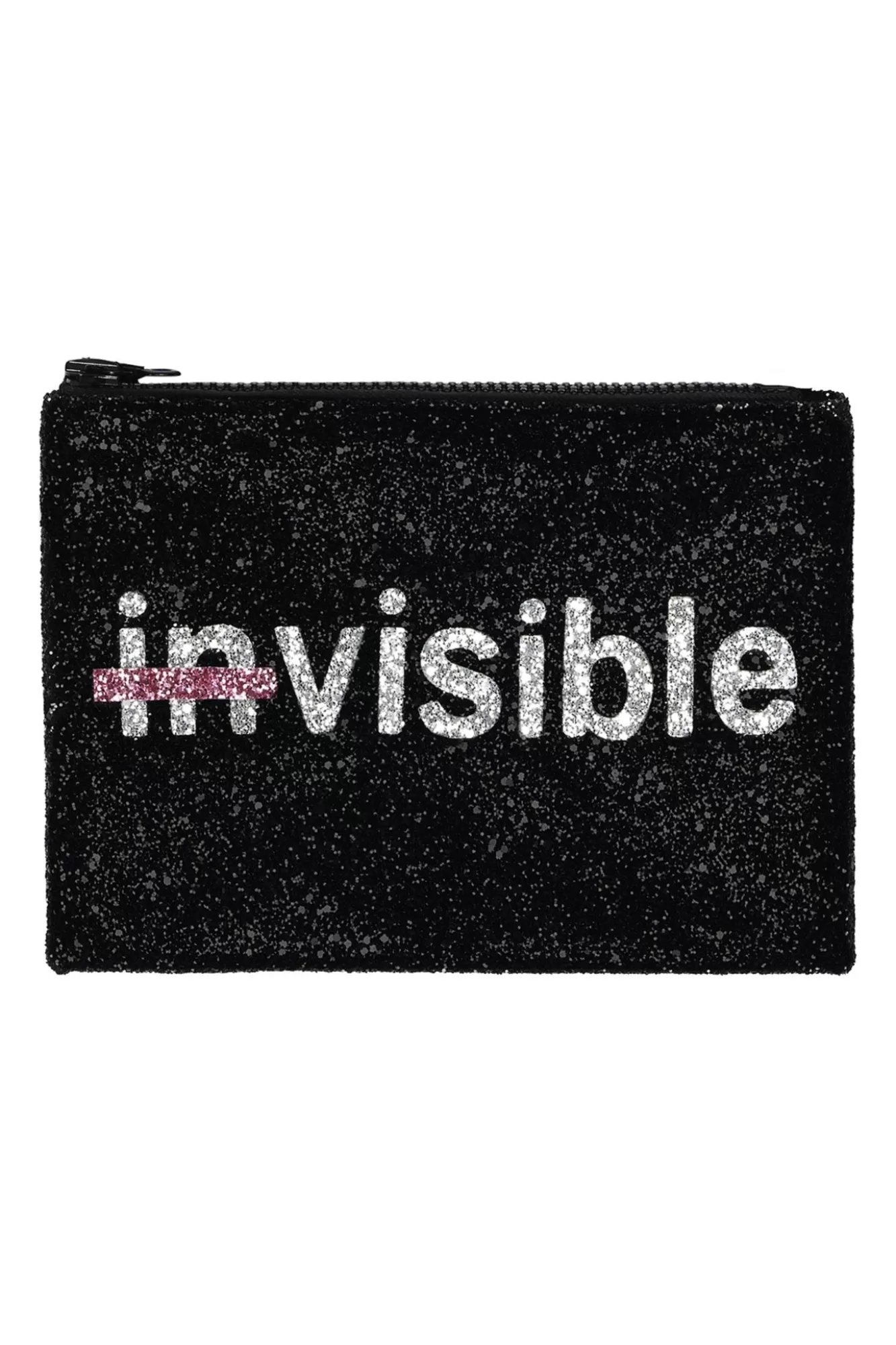 I KNOW THE QUEEN Latest Arrivals>Strike Out Ageism Charity Glitter Reversible Clutch / Crossbody Bag