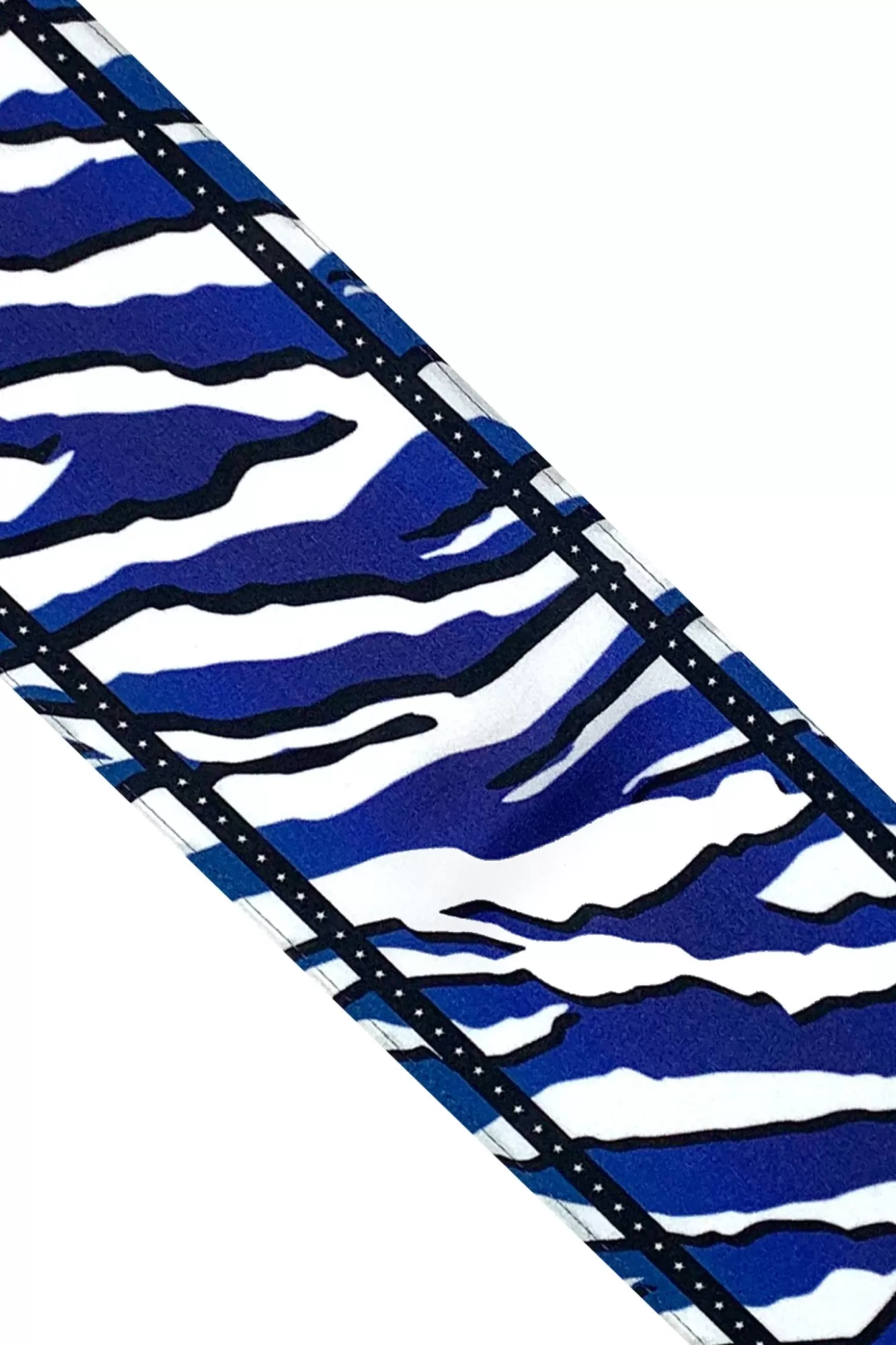 Ingmarson Scarves & Shawls>Tiger Cobalt Blue Silk Neck Scarf