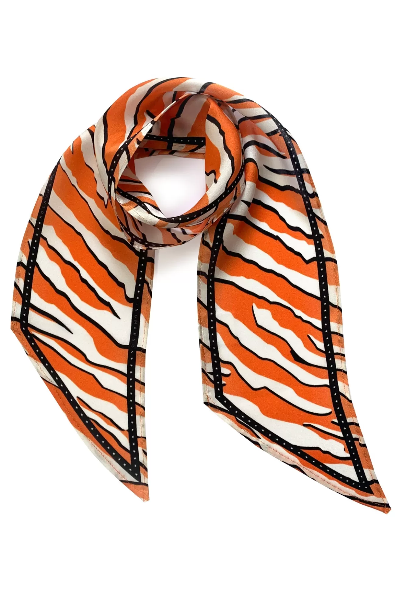 Ingmarson Scarves & Shawls>Tiger Orange Silk Neck Scarf