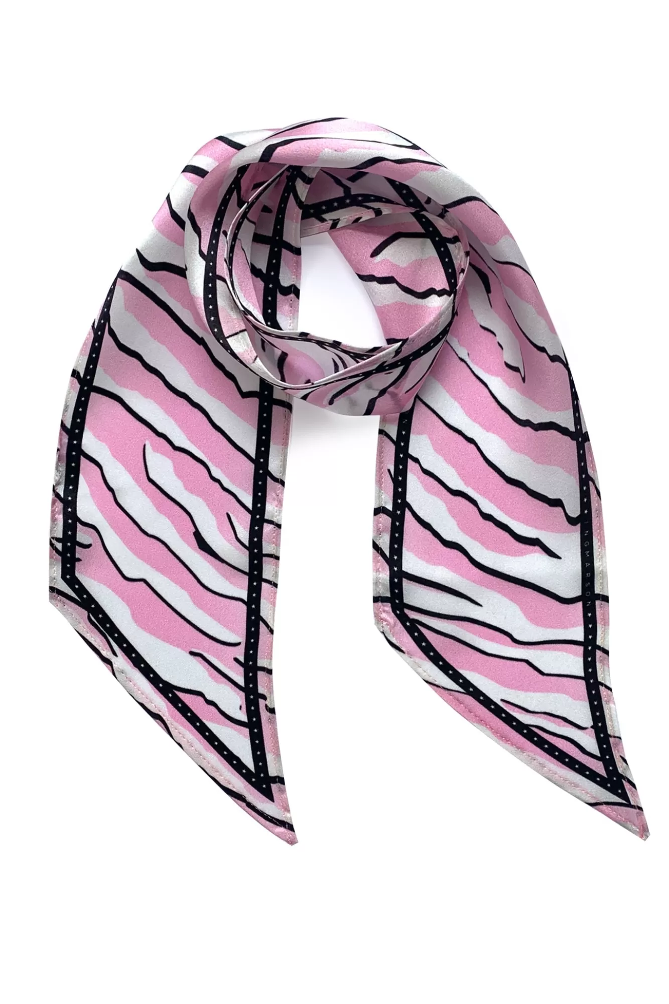 Ingmarson Scarves & Shawls>Tiger Pink Silk Neck Scarf