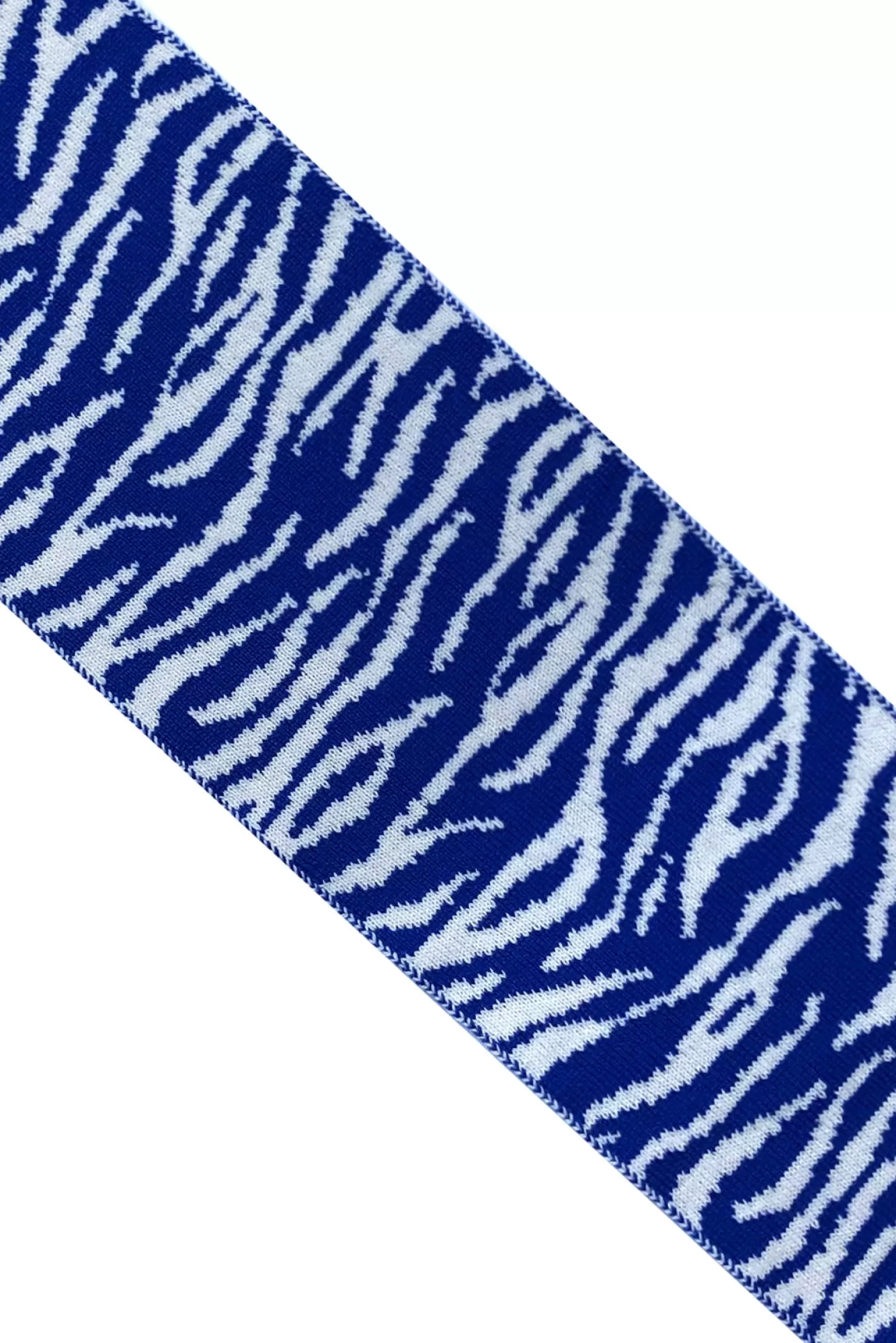 Ingmarson Scarves & Shawls>Tiger Stripe Wool & Cashmere Blue Scarf